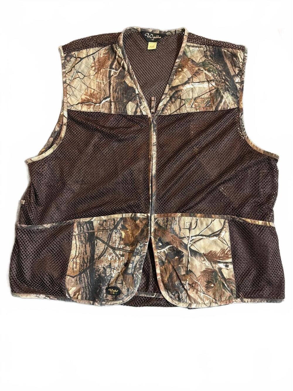 Walls Men's Brown Mesh and Camouflage Hunting Vest Size XL/XXL
